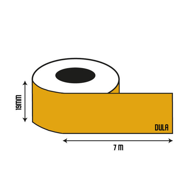 DULA Dymo D1 45815 Compatible label tape - 10 lettertapes - Goud op transparant - 19mm x 7m