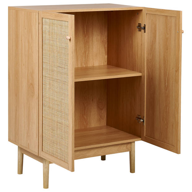 Beliani NIVO - Sideboard-Lichte houtkleur-Vezelplaat