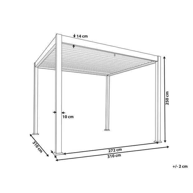 Beliani FORNOLI - Tuin pergola-Zwart-Aluminium