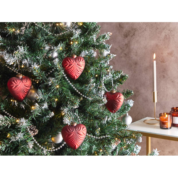 Beliani FERIABLE - Kerstballen-Rood-Glas