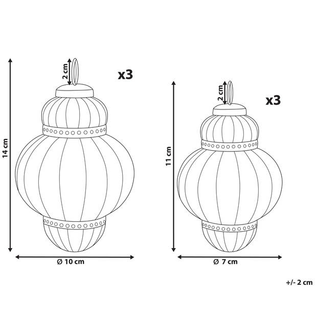 Beliani CREMEUX - Kerstballen-Zilver-Glas