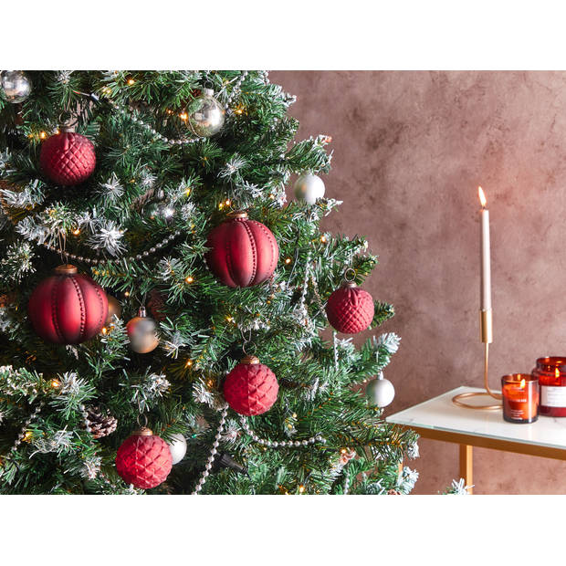 Beliani ARGENTIN - Kerstballen-Rood-Glas