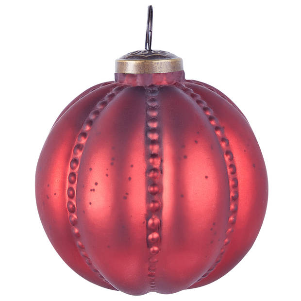 Beliani ARGENTIN - Kerstballen-Rood-Glas