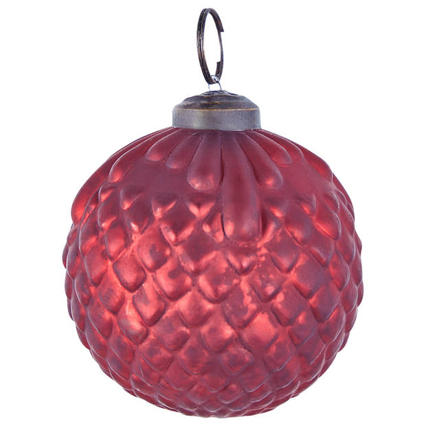 Beliani ARGENTIN - Kerstballen-Rood-Glas