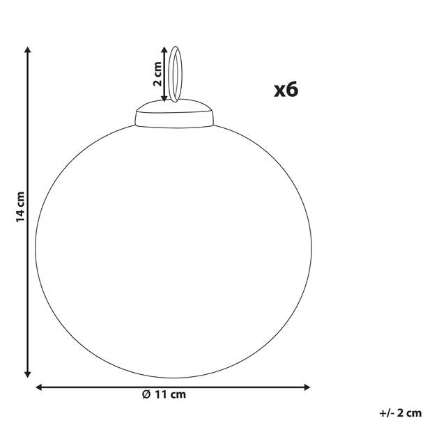 Beliani ASTRAL - Kerstballen-Roze-Glas