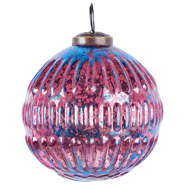 Beliani ASTRAL - Kerstballen-Roze-Glas