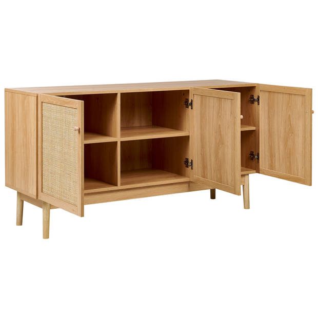 Beliani NIVO - Sideboard-Lichte houtkleur-Vezelplaat