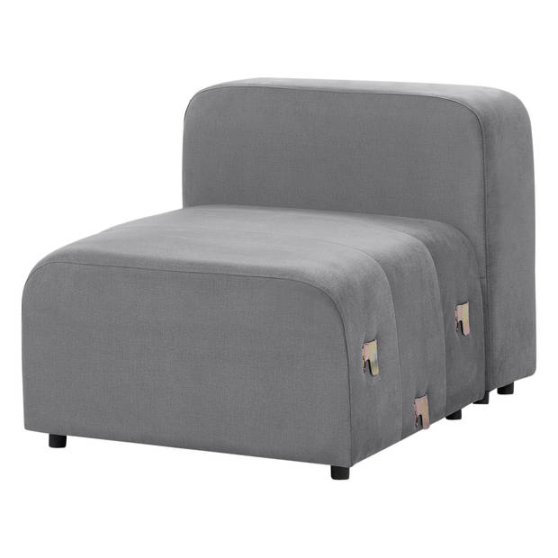 Beliani FALSTERBO - Modulaire Sofa-Grijs-Fluweel