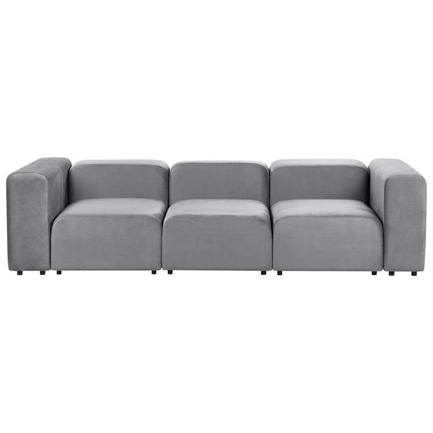 Beliani FALSTERBO - Modulaire Sofa-Grijs-Fluweel