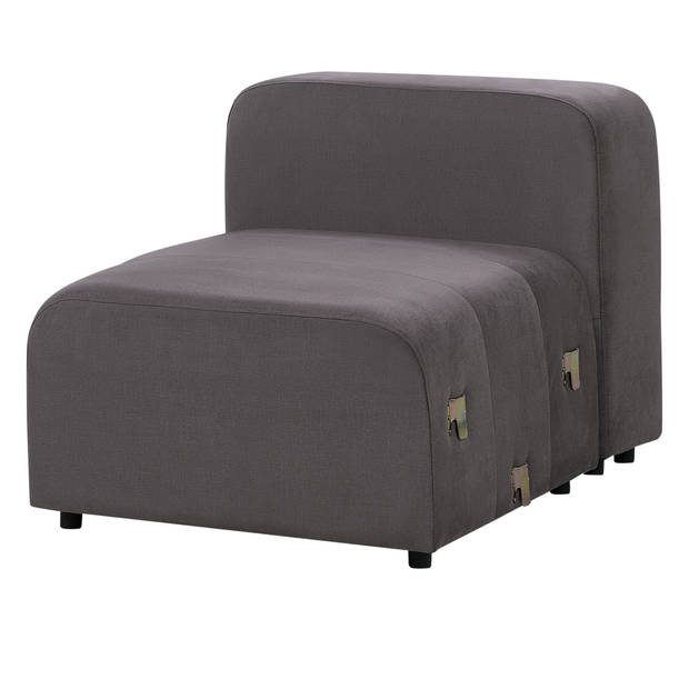 Beliani FALSTERBO - Modulaire Sofa-Grijs-Fluweel