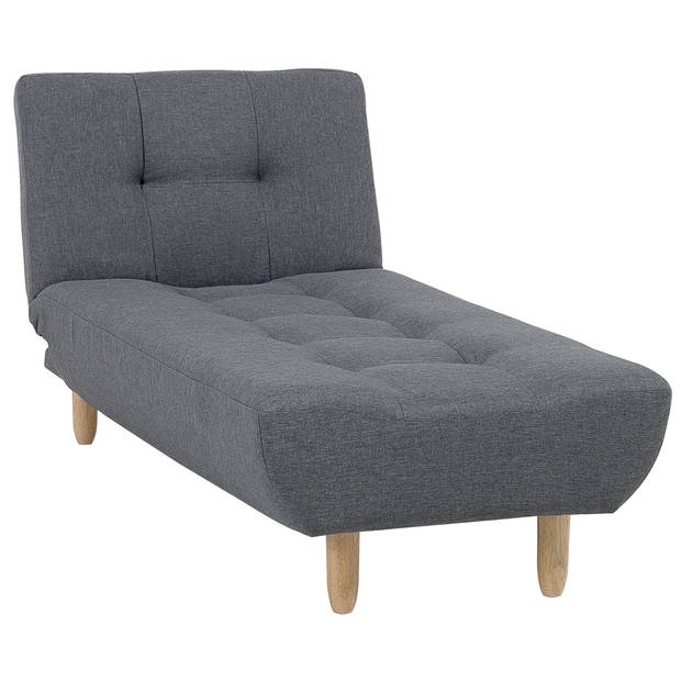 Beliani ALSTEN - Chaise longue-Grijs-Polyester