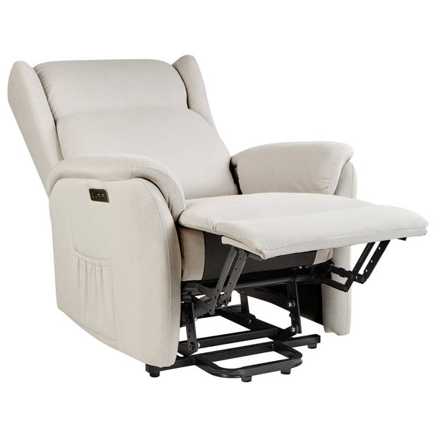 Beliani ELEGY - Fauteuil-Wit-Polyester