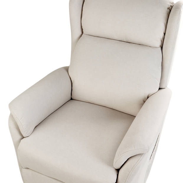 Beliani ELEGY - Fauteuil-Wit-Polyester