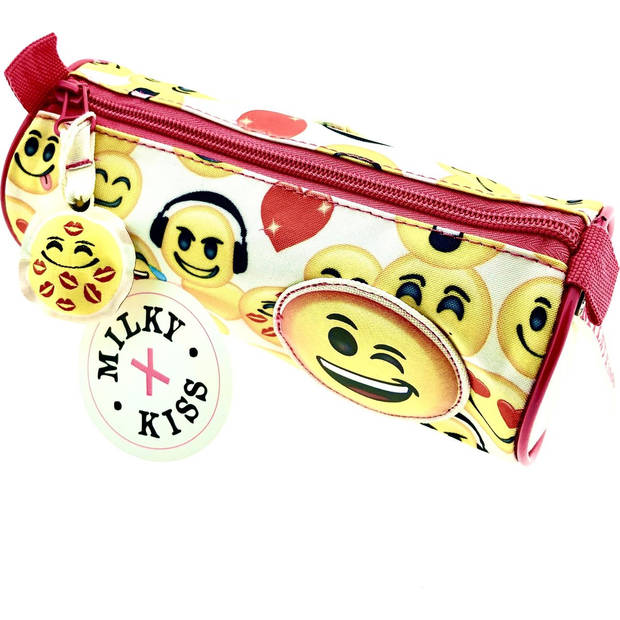 Milky Kiss schooletui - Emoji - Emoticons - Etui - 20 x 7 x 7 cm