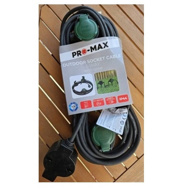 PRO-MAX Tuinverlengkabel 7,5 meter - 3500 W