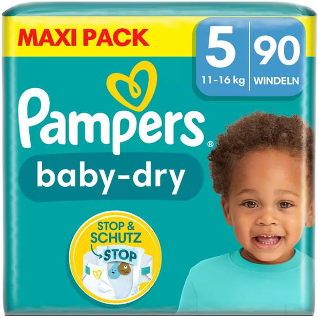 Pampers - Baby Dry - Maat 5 - Mega Pack - 90 stuks - 11/16 KG