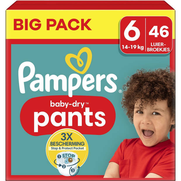 Pampers - Baby Dry Pants - Maat 6 - Big Pack - 46 stuks - 14/19 KG - Aanbieding