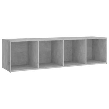 vidaXL Tv-meubel 142,5x35x36,5 cm bewerkt hout betongrijs