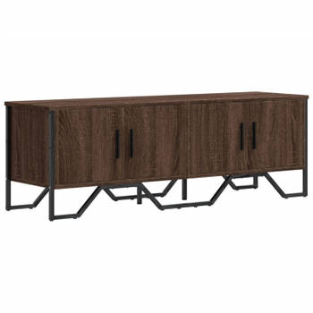 vidaXL Tv-meubel 122x34x41 cm bewerkt hout bruin eikenkleurig