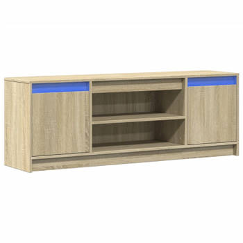 vidaXL Tv-meubel met LED 139,5x34x50 cm bewerkt hout sonoma eikenkleur