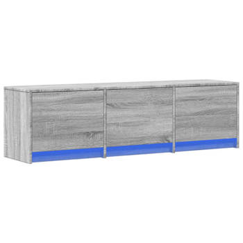 vidaXL Tv-meubel met LED 140x34x40 cm bewerkt hout grijs sonoma eiken