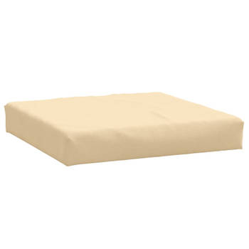 vidaXL Palletkussen 60x60x10 cm stof gemêleerd beige