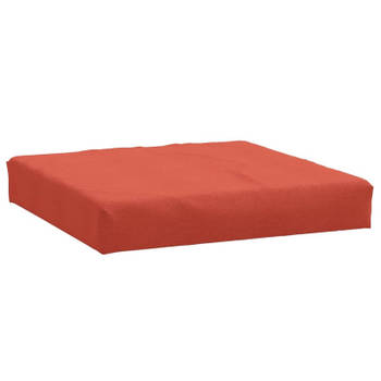 vidaXL Palletkussen 60x60x10 cm stof gemêleerd rood