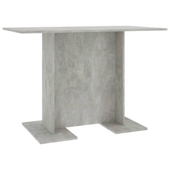 vidaXL Eettafel 110x60x75 cm bewerkt hout betongrijs