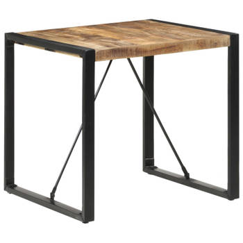 vidaXL Eettafel 80x80x75 cm ruw mangohout