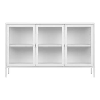 House Nordic - Dressoir Wit Metaal - 3 Deuren - 140x40x85cm - Brisbane