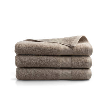 DoubleDry Handdoek Hotel Collectie - 3 stuks - 70x140 - taupe