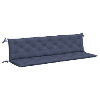 vidaXL Tuinbankkussens 2 st 200x50x7 cm oxford stof marineblauw