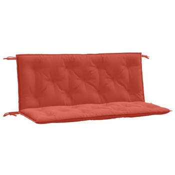 vidaXL Tuinbankkussens 2 st 120x50x7 cm stof gemêleerd rood