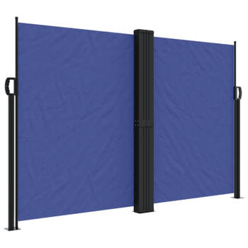 vidaXL Windscherm uittrekbaar 160x600 cm blauw