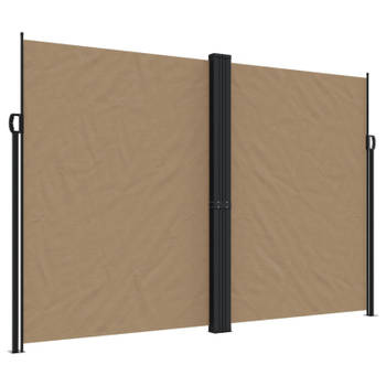 vidaXL Windscherm uittrekbaar 220x1000 cm taupe