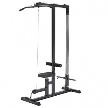 Gorilla Sports Lat Pulley Station - incl. kabels - Kracht station - Lat station - Zwart