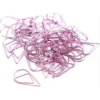 Knaak Paperclips Druppel Paars -2,5 cm - 50 stuks