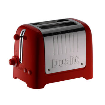 Dualit Broodrooster Lite - extra brede sleuven - gloss red - D26221