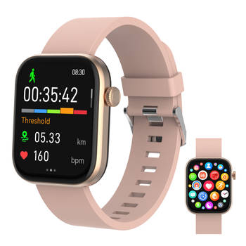 Denver Smartwatch - Android iOS - Volledige Belfunctie - Amoled Display - Sporthorloge - Hartslagmeter - SWC185RO