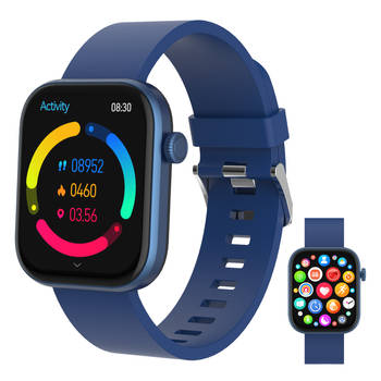 Denver Smartwatch - Android iOS - Volledige Belfunctie - Amoled Display - Sporthorloge - Hartslagmeter - SWC185BU