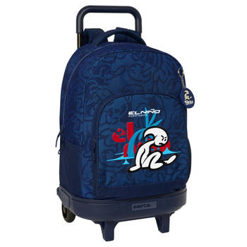 Schoolrugzak met Wielen El Niño Paradise Marineblauw 33 X 45 X 22 cm