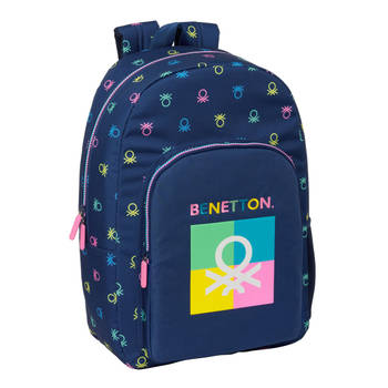 Schoolrugzak Benetton Cool Marineblauw 30 x 46 x 14 cm