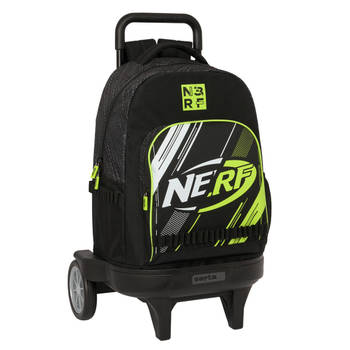 Schoolrugzak met Wielen Nerf Get ready Zwart 33 X 45 X 22 cm