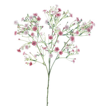 Bellatio Design Kunstbloem Gipskruid Viette - 45 cm - roze - tak - kunst zijdebloem - Gypsophila - Kunstbloemen