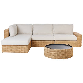 Beliani OLIVERI - Loungeset-Beige-PE rotan