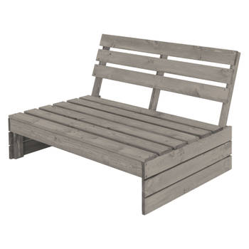 Tuinbank Houten bank 3-zits 116x76.5x80 cm Grijs massief dennenhout ML design