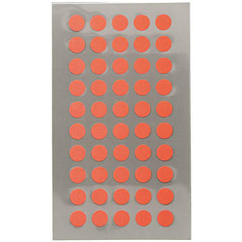 Hobby stickers - 200x stuks - D8 mm - neon oranje ronde stickers - Kantoor stickers - Scrapbook - Stickers