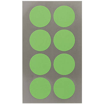 Hobby stickers - 32x stuks - D25 mm - neon groen ronde stickers - Kantoor stickers - Scrapbook - Stickers