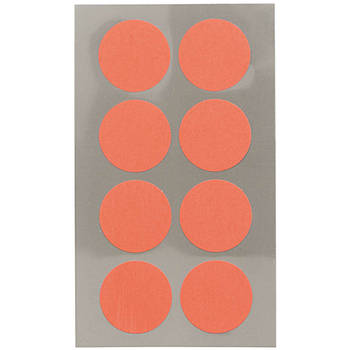 Hobby stickers - 32x stuks - D25 mm - neon oranje ronde stickers - Kantoor stickers - Scrapbook - Stickers