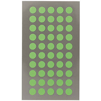 Hobby stickers - 200x stuks - D8 mm - neon groen ronde stickers - Kantoor stickers - Scrapbook - Stickers